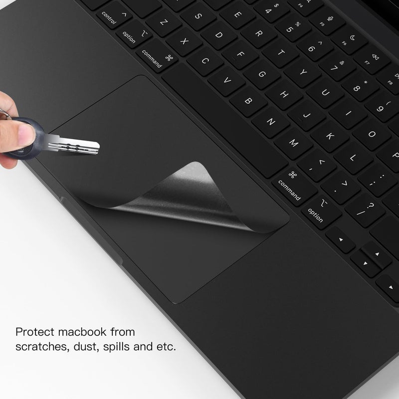 CaseBuy ملصق واقي لراحة اليد من الفينيل لجهاز ماك بوك برو 14 بوصة 2025 2024 2023 M5 M4 M3 Pro/Max A3434 A2918 A2992 A3401 A3112 A3185 مع غطاء لوحة مفاتيح مقاوم للخدش - أسود فضائي - Image 5